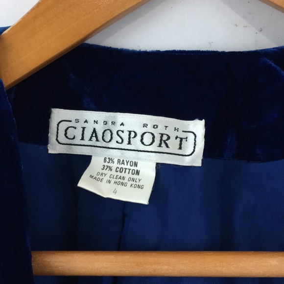 SANDRA ROTH  Valvet   TAILORED JACKET SIZE 4 - Picture 6 of 6